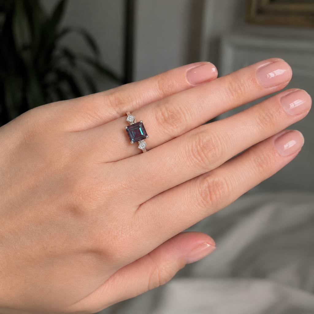 Gatehouse Lab-Grown Alexandrite Ring