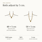 Length diagram: 40 + 5 cm is about 16 to 18 in, 50 + 5 cm is about 20 to 22 in