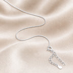 Fine box chain in white tone over 925 sterling silver