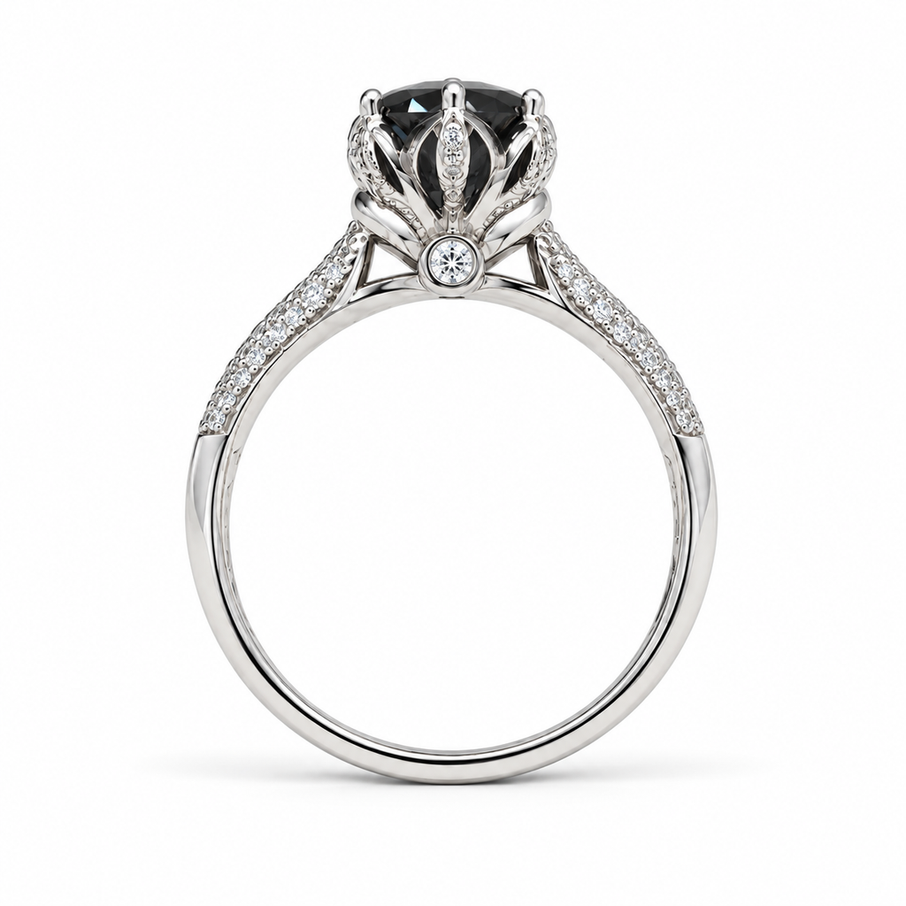 Petal Crown Lab-Grown Alexandrite Ring