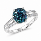 Petal Crown Lab-Grown Alexandrite Ring