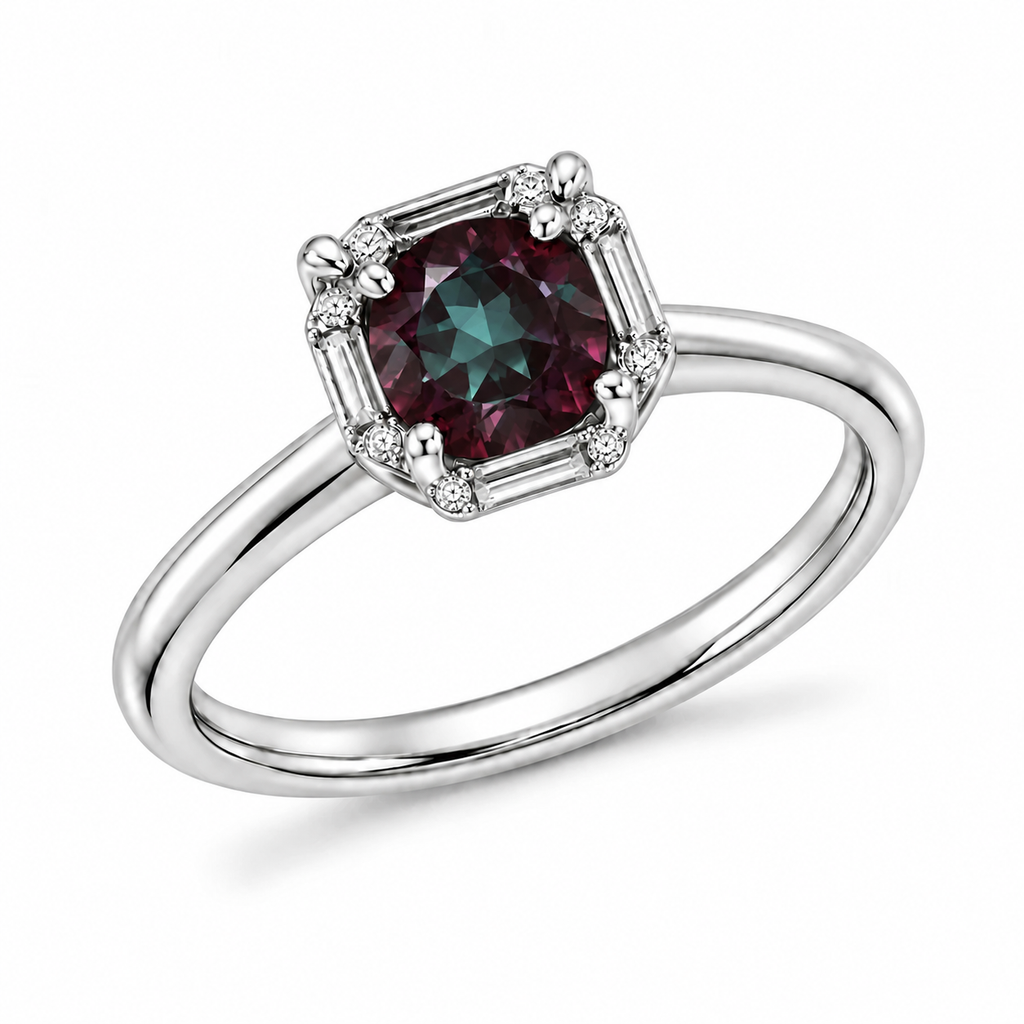 Colonnade Lab-Grown Alexandrite Ring