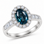 Regent Halo Lab-Grown Alexandrite Ring