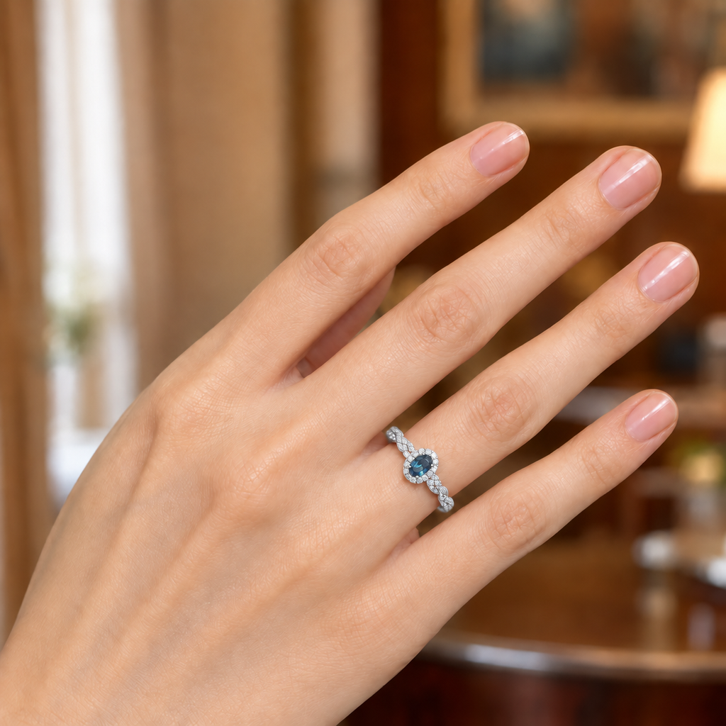 Ripple Lace Lab-Grown Alexandrite Ring