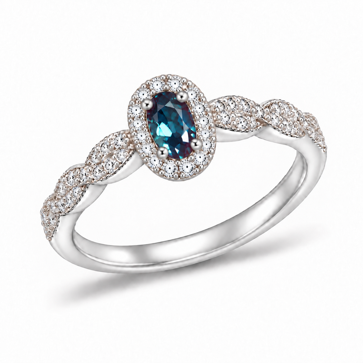 Ripple Lace Lab-Grown Alexandrite Ring