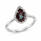 Petal Veil Lab-Grown Alexandrite Ring