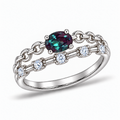 Linklight Lab-Grown Alexandrite Ring