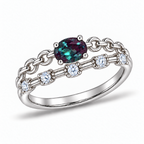 Linklight Lab-Grown Alexandrite Ring