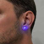YAG-Fluoreszenz-Titan-Ohrringe mit flacher Rückseite