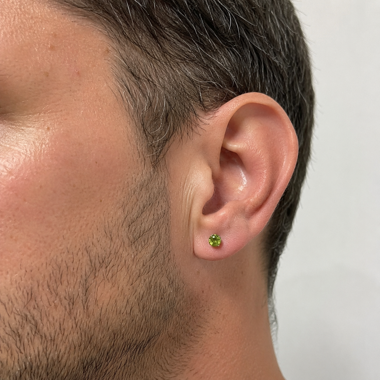 YAG Fluorescent Titanium Flat Back Earrings