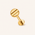 Slotted Screw Titanium Flat Back Earring