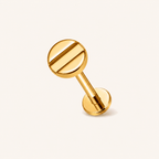 Slotted Screw Titanium Flat Back Earring