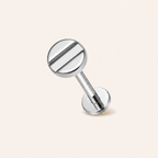 Slotted Screw Titanium Flat Back Earring