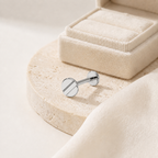 Slotted Screw Titanium Flat Back Earring