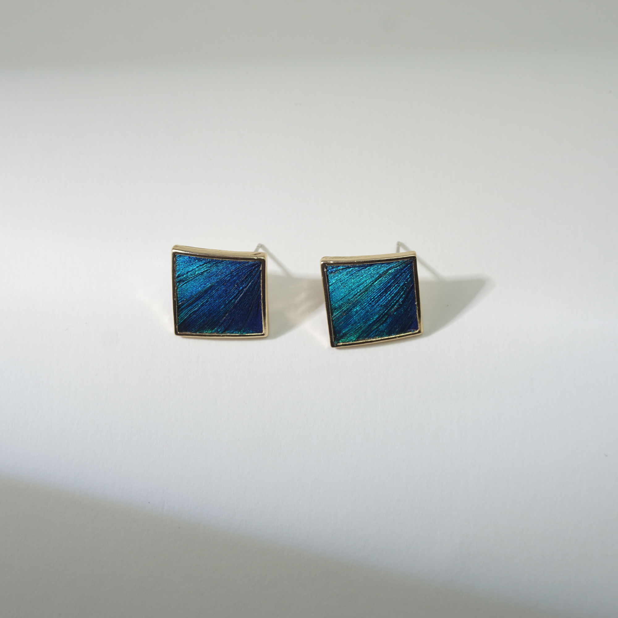 Dian Cui Stud Earrings – Square Sterling Silver