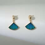 Dian Cui Stud Earrings – Fan Sterling Silver