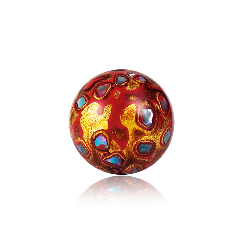 Lacquer & Nacre Inlay Bead – 12mm