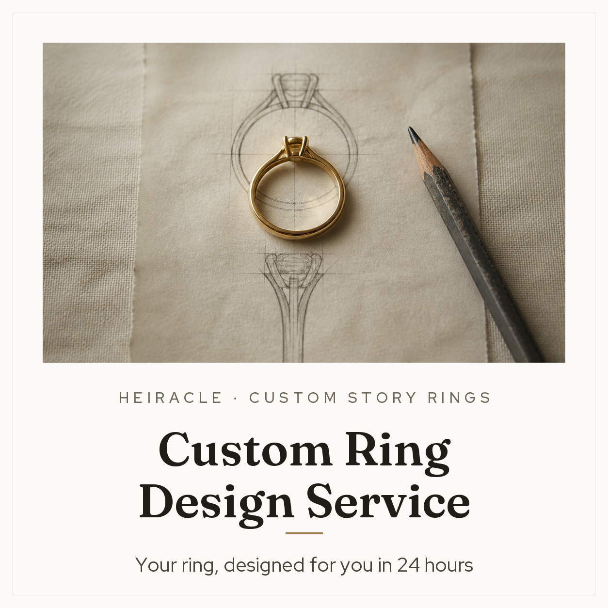 Heiracle custom ring design service — your ring designed in 24 hours