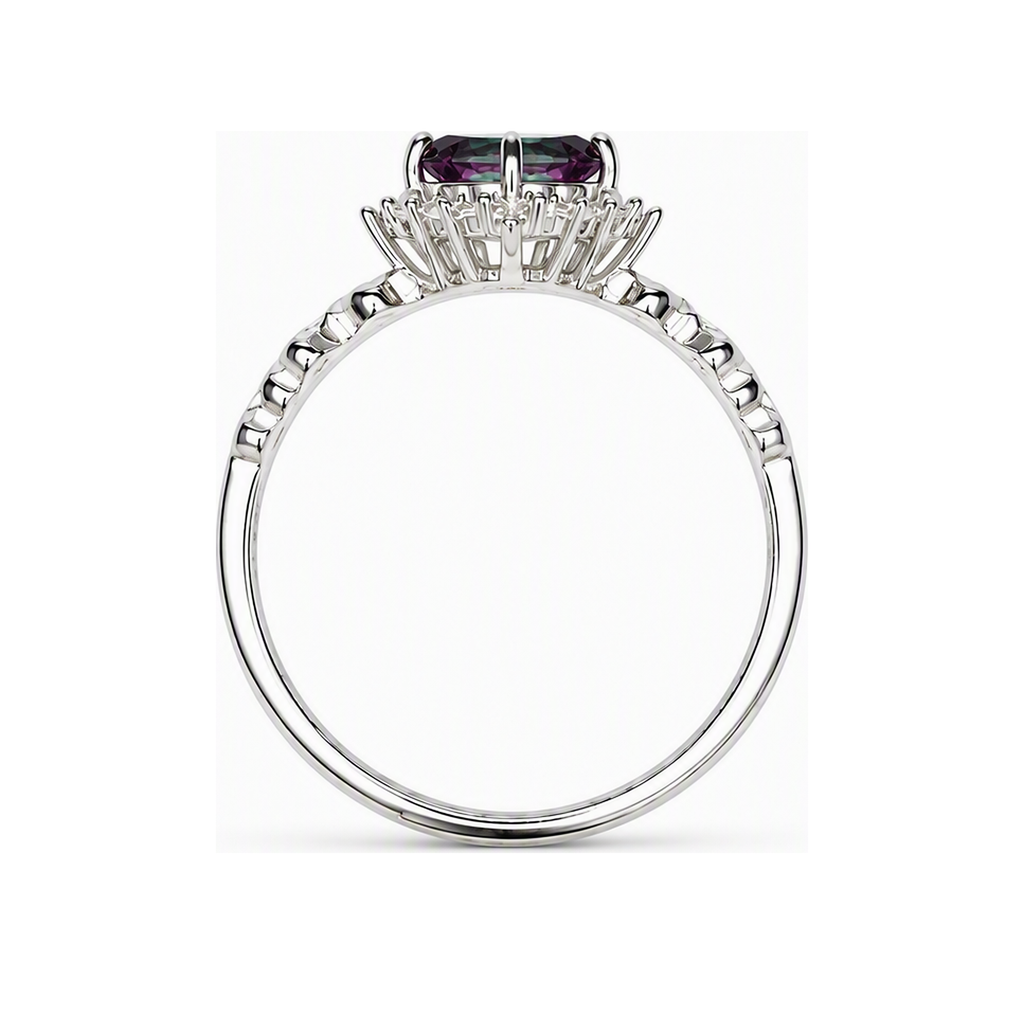 Woven Halo Lab-Grown Alexandrite Ring new main 3