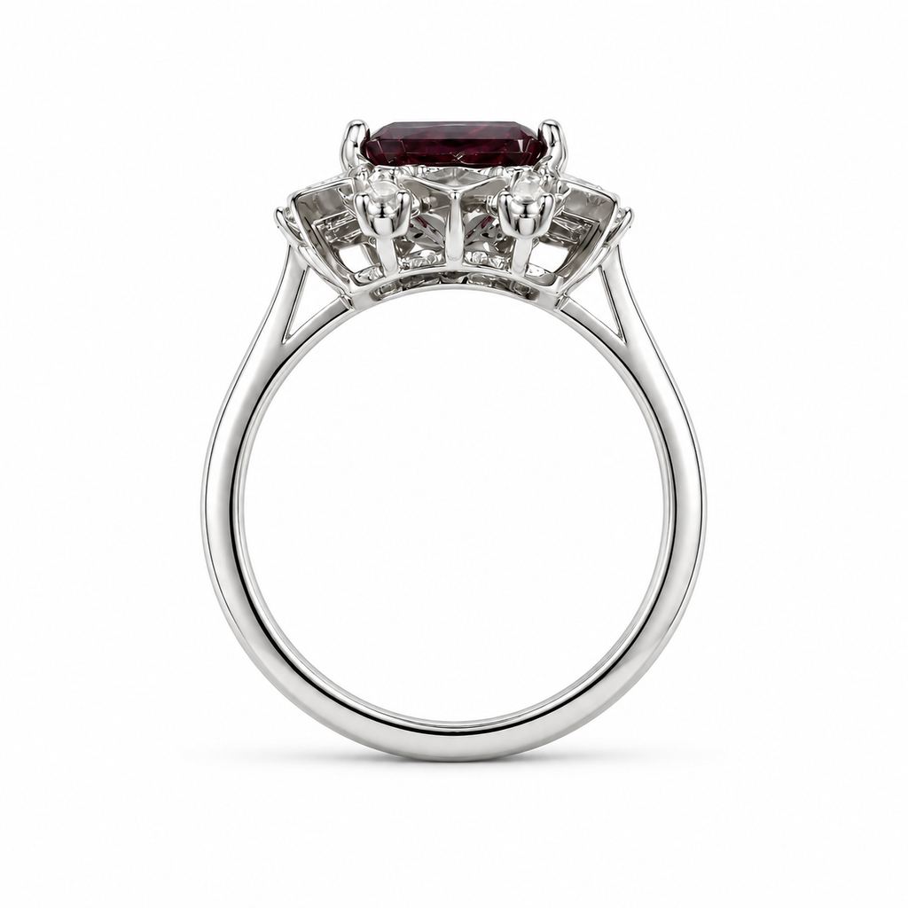 Deco Regent Lab-Grown Alexandrite Ring new main 3