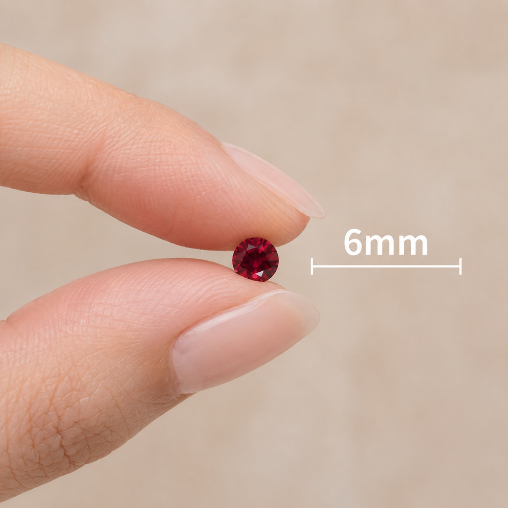 Lab-Grown Pigeon Blood Ruby Titanium Flat Back Earrings
