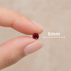 Lab-Grown Pigeon Blood Ruby Titanium Flat Back Earrings