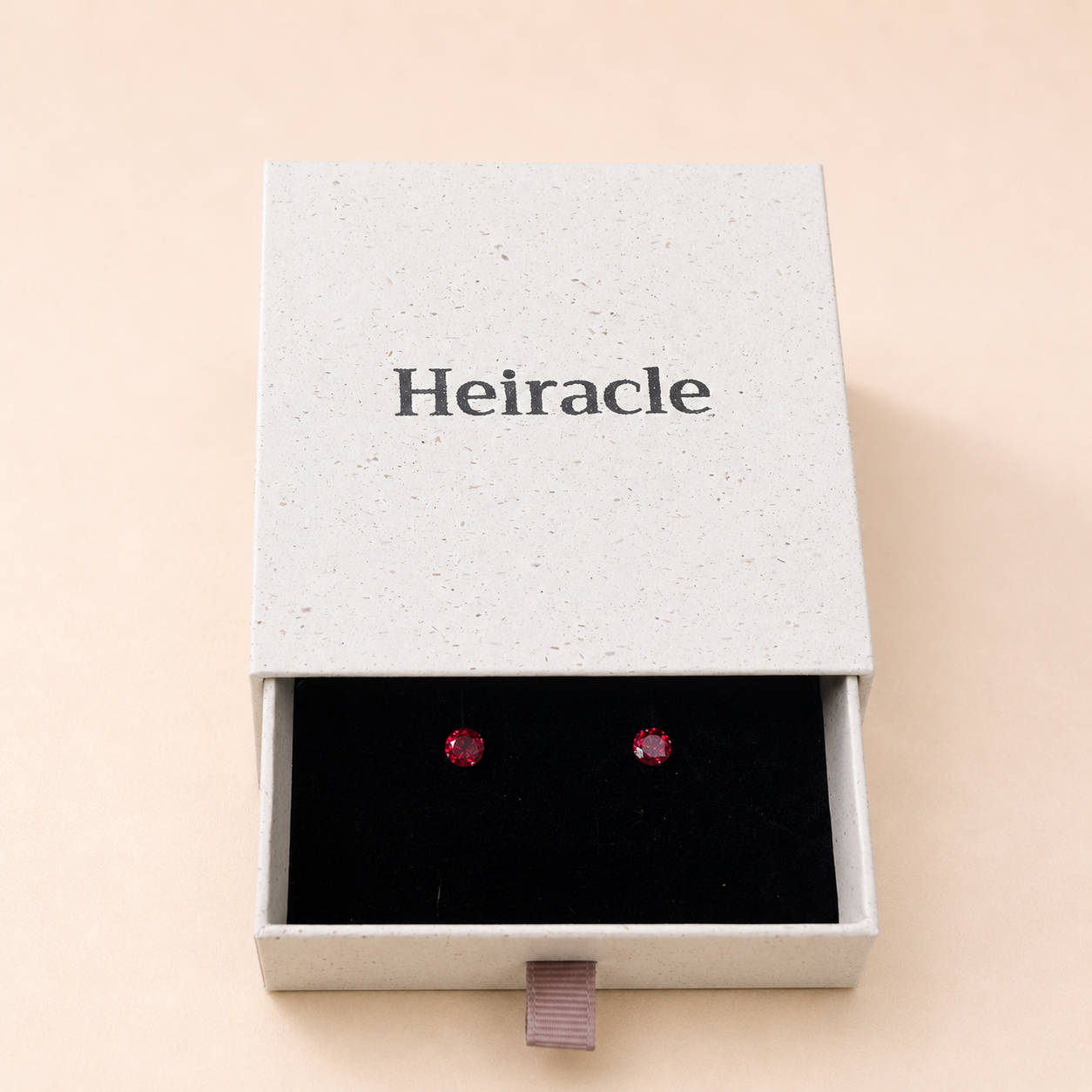 Lab-Grown Pigeon Blood Ruby Titanium Flat Back Earrings
