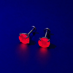 Laborgezüchtete Alexandrit Titan Ohrstecker mit flacher Rückseite