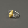 Croissant-Gabel offener Ring – Sterlingsilber