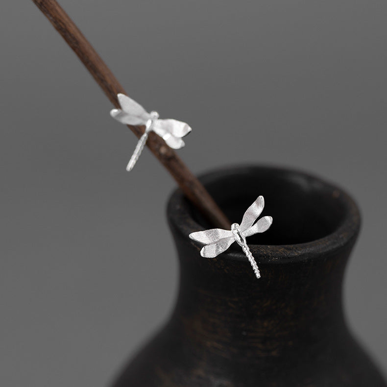 Dragonfly Mini Stud Earrings – Sterling Silver