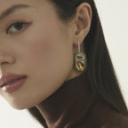 Window Cat Jade Stud Earrings – Sterling Silver / Gold