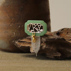 Cat on the Window Brooch – Sterling Silver & Jade