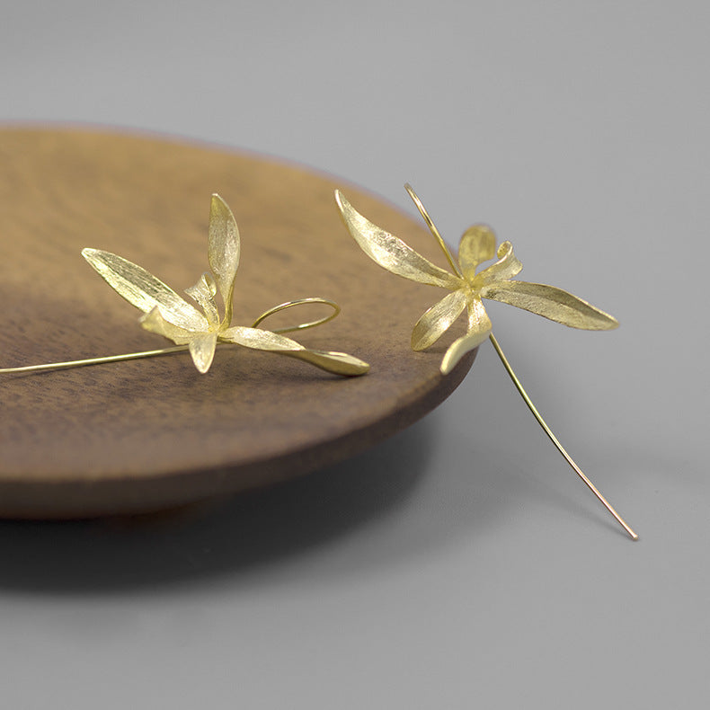 Orchid Whisper Earrings – Sterling Silver / Gold Vermeil