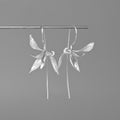 Orchideenflüstern Ohrringe – Sterlingsilber / Gold Vermeil