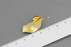 Autumn Leaf Brooch – Sterling Silver / Gold Vermeil