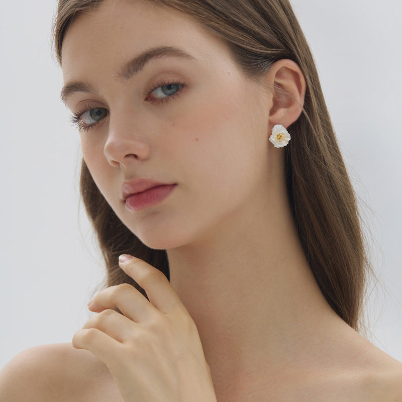 Summer Bloom Poppy Earrings – Sterling Silver / Gold Vermeil