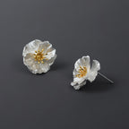 Summer Bloom Poppy Earrings – Sterling Silver / Gold Vermeil