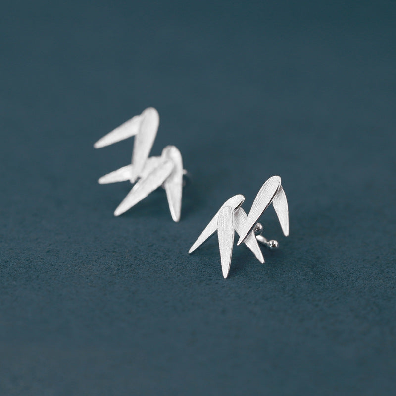 Bamboo Leaf Ear Cuff – Sterling Silver / Gold Vermeil