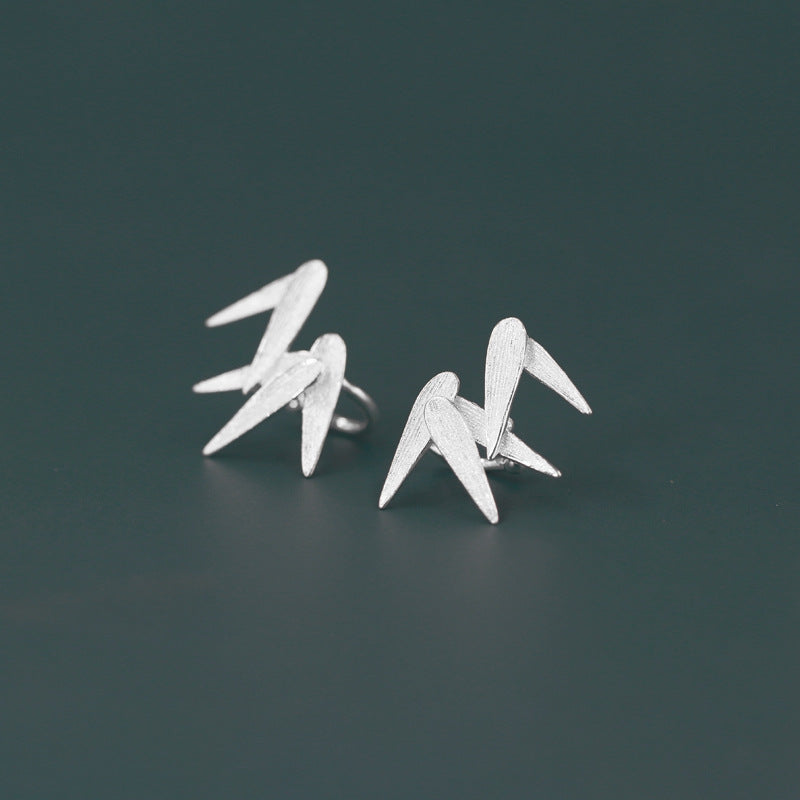 Bamboo Leaf Ear Cuff – Sterling Silver / Gold Vermeil