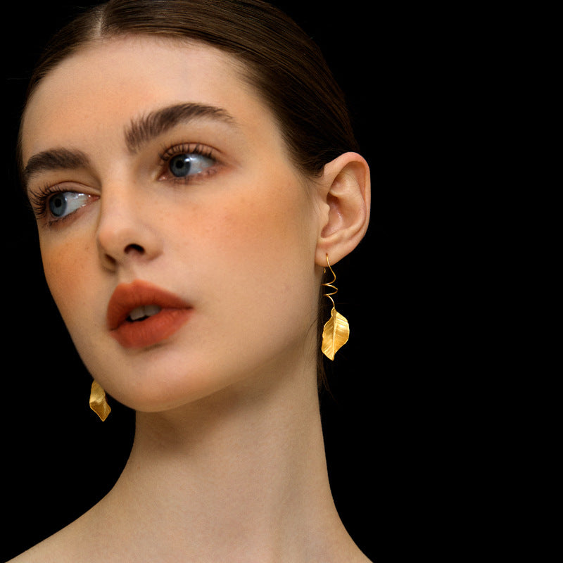 Autumn Leaf Earrings – Sterling Silver / Gold Vermeil