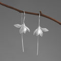 Magnolienblüten-Ohrringe – Sterlingsilber / Gold Vermeil