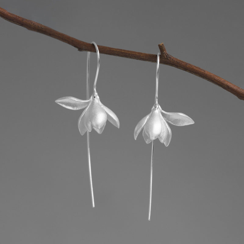 Magnolia Blossom Earrings – Sterling Silver / Gold Vermeil