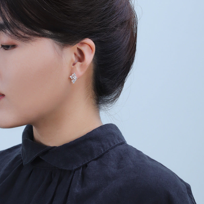 Osmanthus Bloom Stud Earrings – Sterling Silver / Gold Vermeil