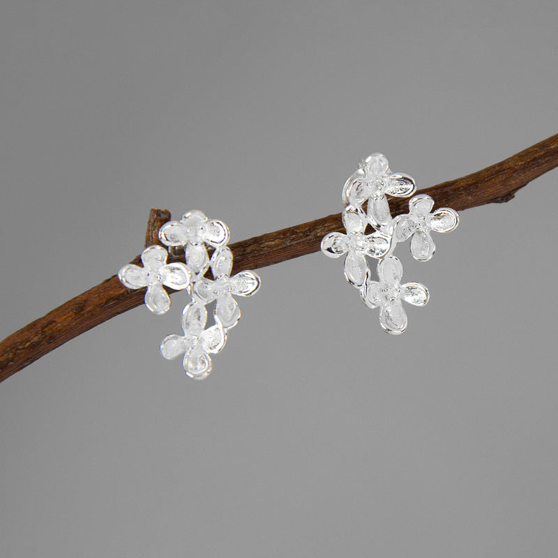 Osmanthus Bloom Stud Earrings – Sterling Silver / Gold Vermeil