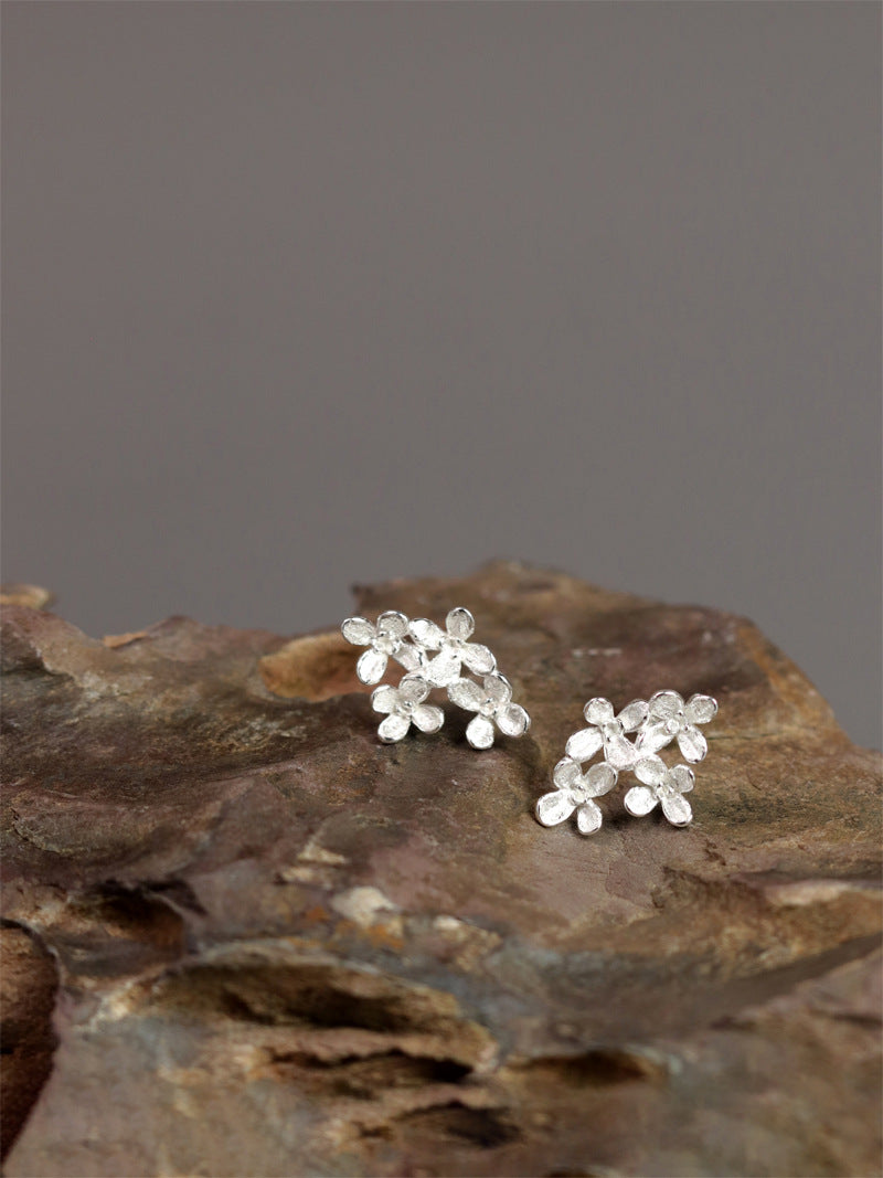 Osmanthus Bloom Stud Earrings – Sterling Silver / Gold Vermeil