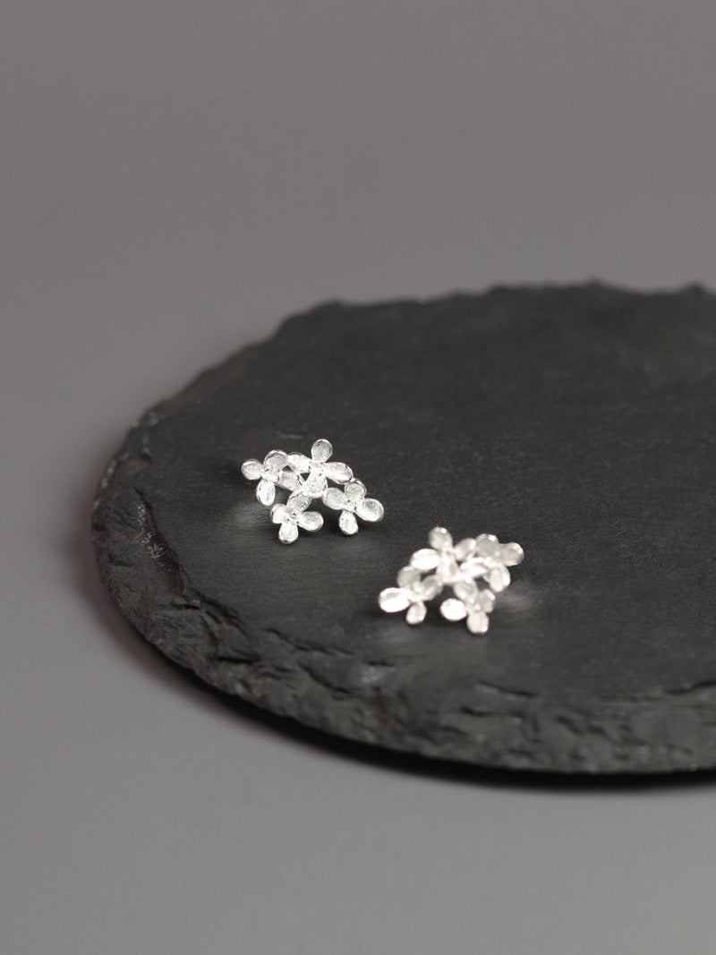 Osmanthus Bloom Stud Earrings – Sterling Silver / Gold Vermeil