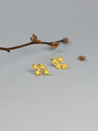 Osmanthus Bloom Stud Earrings – Sterling Silver / Gold Vermeil