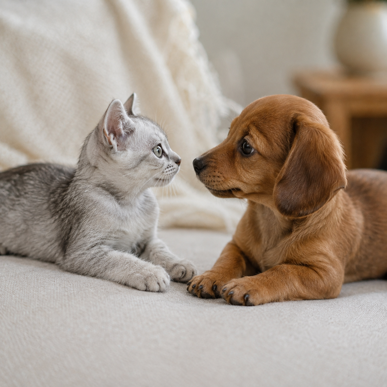 Dobi the cat and Molly the dog, the pets behind a custom Heiracle story ring