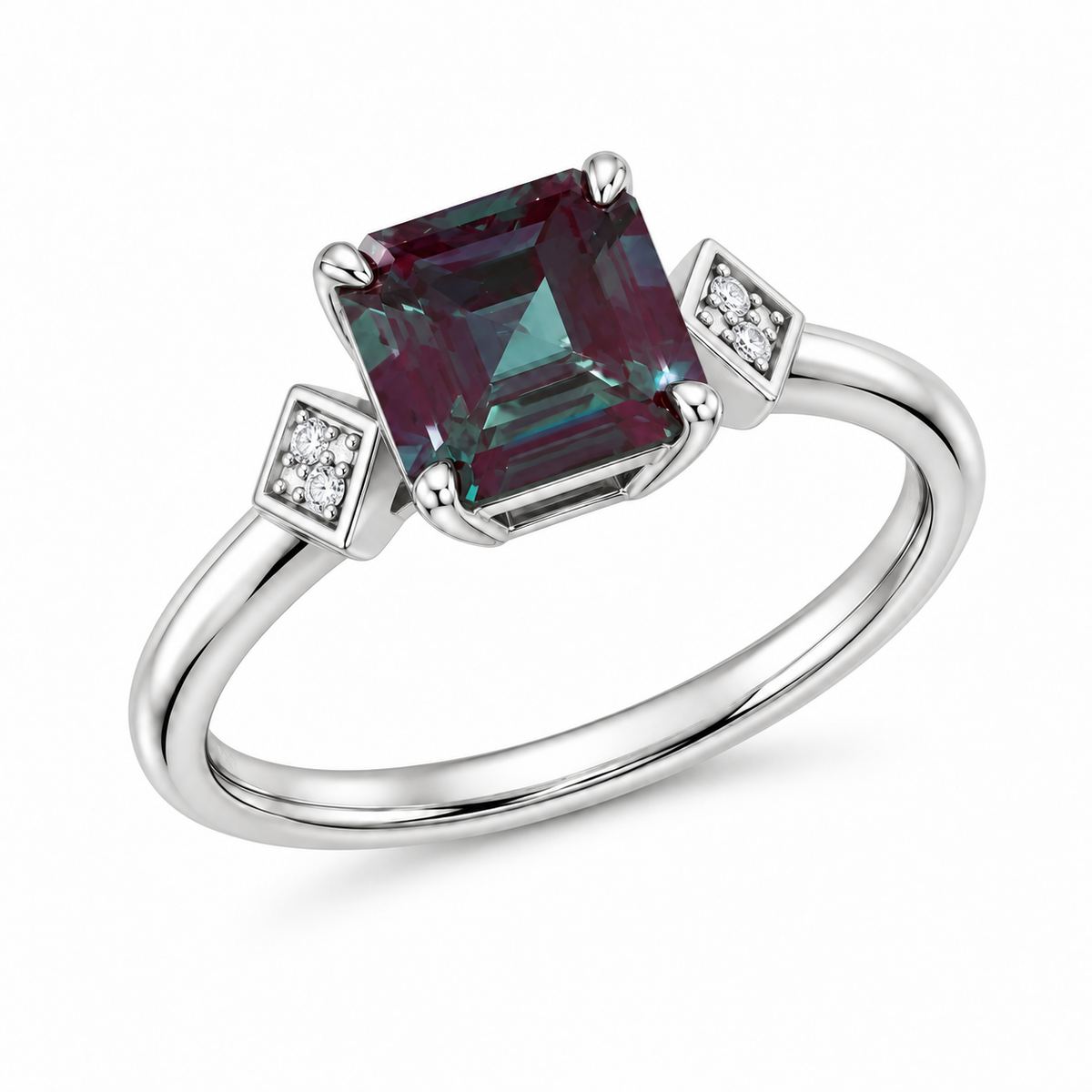 Gatehouse Lab-Grown Alexandrite Ring main view