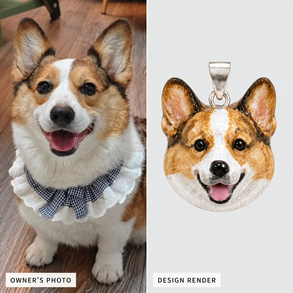 Custom Pet Portrait Pendant
